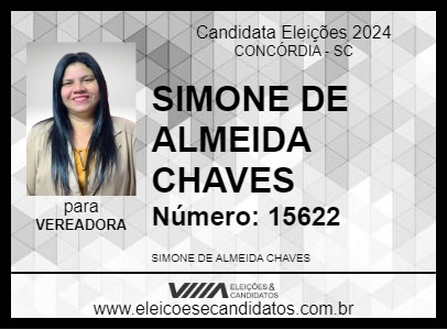 Candidato SIMONE DE ALMEIDA CHAVES 2024 - CONCÓRDIA - Eleições