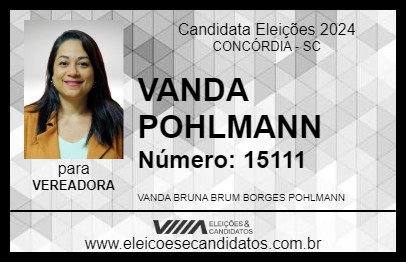 Candidato VANDA POHLMANN 2024 - CONCÓRDIA - Eleições