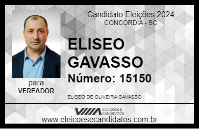 Candidato ELISEO GAVASSO 2024 - CONCÓRDIA - Eleições