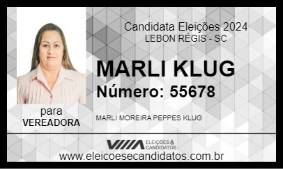 Candidato MARLI KLUG 2024 - LEBON RÉGIS - Eleições