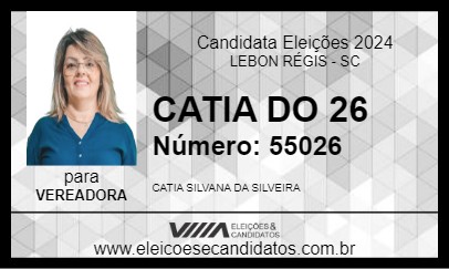 Candidato CATIA DO 26 2024 - LEBON RÉGIS - Eleições