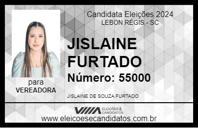 Candidato JISLAINE FURTADO 2024 - LEBON RÉGIS - Eleições