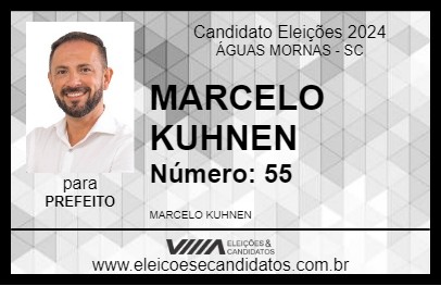 Candidato MARCELO KUHNEN 2024 - ÁGUAS MORNAS - Eleições