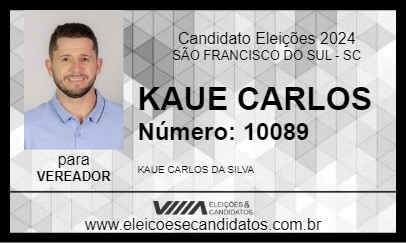 Candidato KAUE CARLOS 2024 - SÃO FRANCISCO DO SUL - Eleições