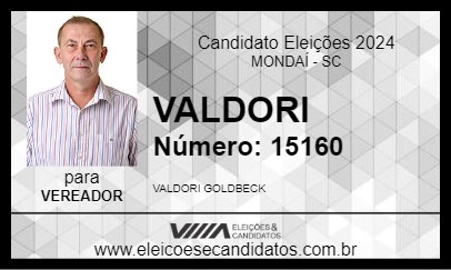 Candidato VALDORI 2024 - MONDAÍ - Eleições