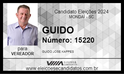 Candidato GUIDO 2024 - MONDAÍ - Eleições