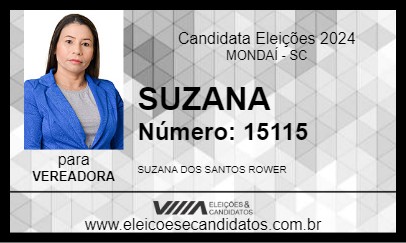 Candidato SUZANA 2024 - MONDAÍ - Eleições