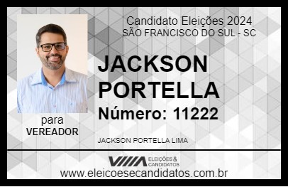 Candidato JACKSON PORTELLA 2024 - SÃO FRANCISCO DO SUL - Eleições