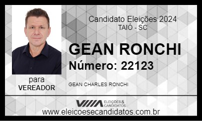 Candidato GEAN RONCHI 2024 - TAIÓ - Eleições