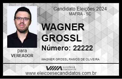 Candidato WAGNER GROSSL 2024 - MAFRA - Eleições