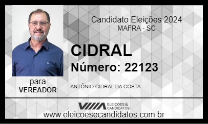 Candidato CIDRAL 2024 - MAFRA - Eleições