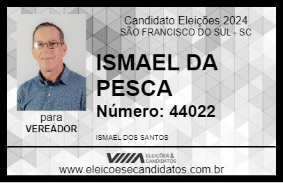 Candidato ISMAEL DA PESCA 2024 - SÃO FRANCISCO DO SUL - Eleições