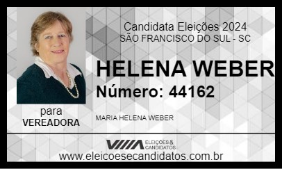 Candidato HELENA WEBER 2024 - SÃO FRANCISCO DO SUL - Eleições