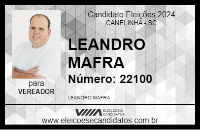 Candidato LEANDRO MAFRA 2024 - CANELINHA - Eleições