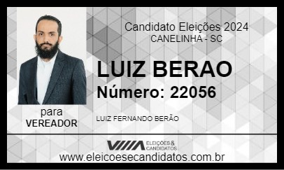 Candidato LUIZ BERAO 2024 - CANELINHA - Eleições