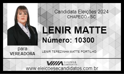 Candidato LENIR MATTE 2024 - CHAPECÓ - Eleições