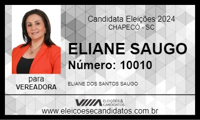 Candidato ELIANE SAUGO 2024 - CHAPECÓ - Eleições