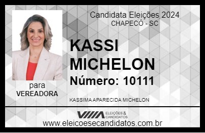 Candidato KASSI MICHELON 2024 - CHAPECÓ - Eleições