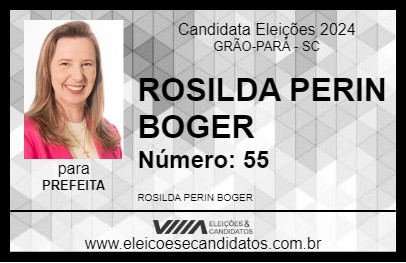 Candidato ROSILDA PERIN BOGER 2024 - GRÃO-PARÁ - Eleições