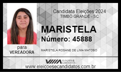 Candidato MARISTELA 2024 - TIMBÓ GRANDE - Eleições