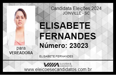 Candidato ELISABETE FERNANDES 2024 - JOINVILLE - Eleições