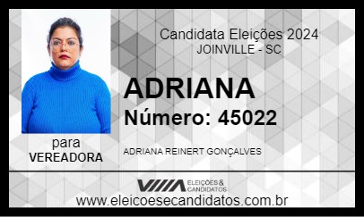 Candidato ADRIANA 2024 - JOINVILLE - Eleições