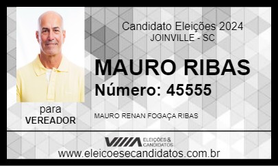 Candidato MAURO RIBAS 2024 - JOINVILLE - Eleições