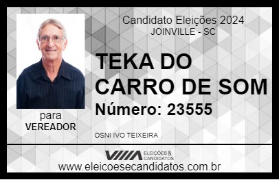 Candidato OSNI TEKA DO CARRO DE SOM 2024 - JOINVILLE - Eleições