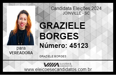 Candidato GRAZIELE BORGES 2024 - JOINVILLE - Eleições