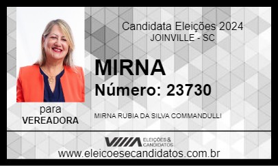 Candidato MIRNA 2024 - JOINVILLE - Eleições