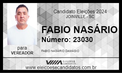 Candidato FABIO NASÁRIO 2024 - JOINVILLE - Eleições