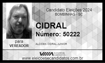 Candidato CIDRAL 2024 - BOMBINHAS - Eleições