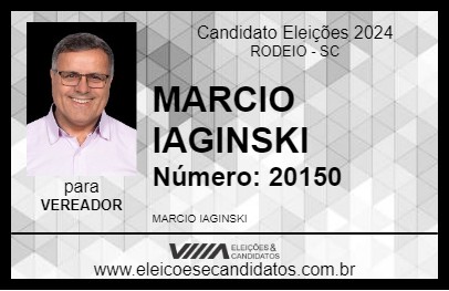 Candidato MARCIO IAGINSKI 2024 - RODEIO - Eleições