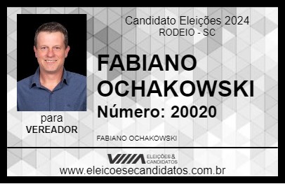 Candidato FABIANO OCHAKOWSKI 2024 - RODEIO - Eleições