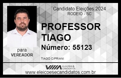 Candidato PROFESSOR TIAGO 2024 - RODEIO - Eleições