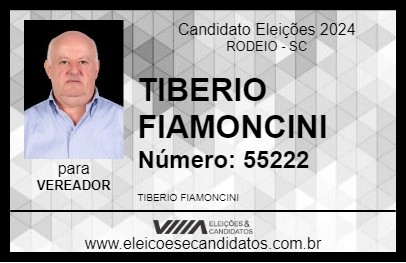 Candidato TIBERIO FIAMONCINI 2024 - RODEIO - Eleições