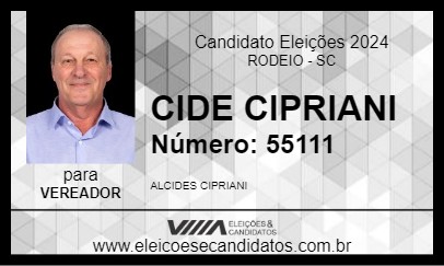 Candidato CIDE CIPRIANI 2024 - RODEIO - Eleições