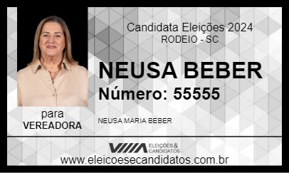 Candidato NEUSA BEBER 2024 - RODEIO - Eleições