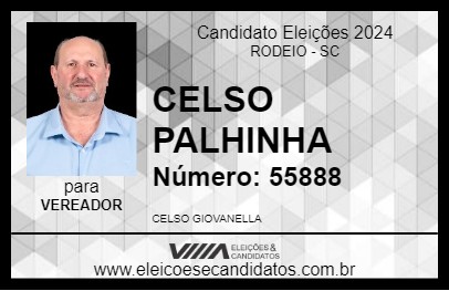 Candidato CELSO PALHINHA 2024 - RODEIO - Eleições