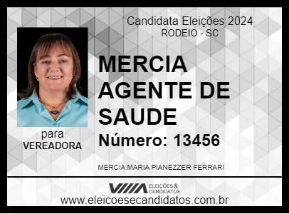 Candidato MERCIA AGENTE DE SAUDE 2024 - RODEIO - Eleições