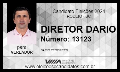 Candidato DIRETOR DARIO 2024 - RODEIO - Eleições