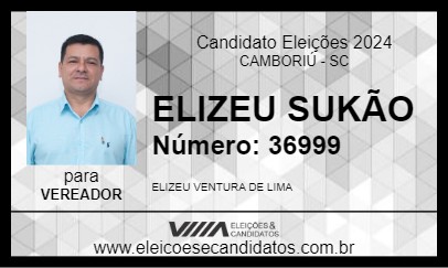 Candidato ELIZEU SUKÃO 2024 - CAMBORIÚ - Eleições