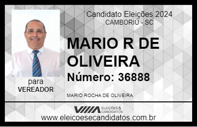 Candidato MARIO R DE OLIVEIRA 2024 - CAMBORIÚ - Eleições