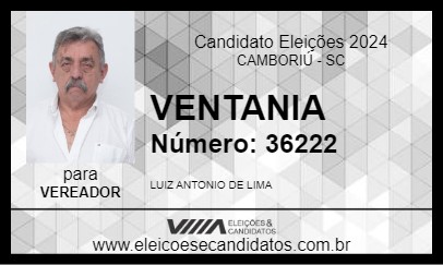 Candidato VENTANIA 2024 - CAMBORIÚ - Eleições