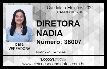 Candidato DIRETORA NADIA 2024 - CAMBORIÚ - Eleições