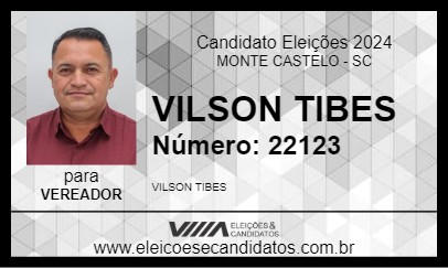 Candidato VILSON TIBES 2024 - MONTE CASTELO - Eleições