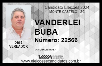 Candidato VANDERLEI BUBA 2024 - MONTE CASTELO - Eleições