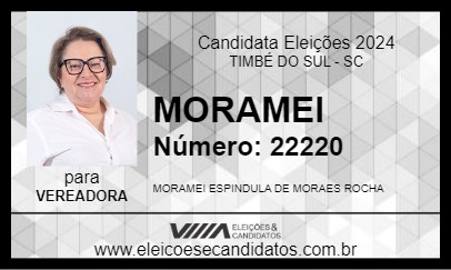 Candidato MORAMEI 2024 - TIMBÉ DO SUL - Eleições