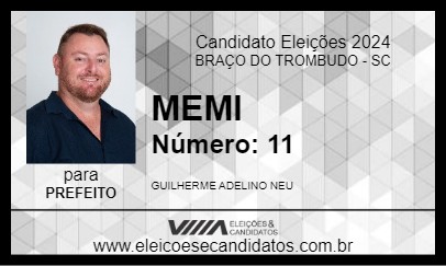 Candidato MEMI 2024 - BRAÇO DO TROMBUDO - Eleições