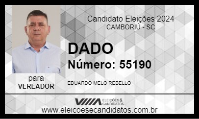 Candidato DADO 2024 - CAMBORIÚ - Eleições